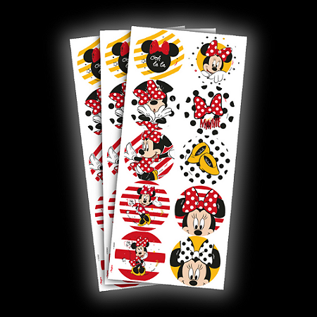30 ADESIVO MICKEY MOUSE DISNEY REDONDO REGINA