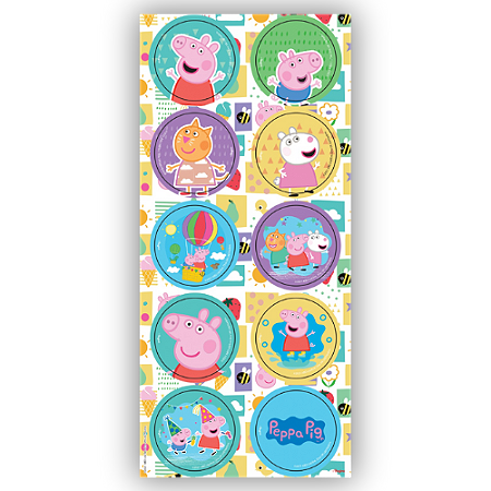 30 ADESIVO PEPPA PIG REDONDO REGINA