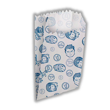 50 SACO DE PIPOCA HOT DOG  AVENGERS ( Regina )