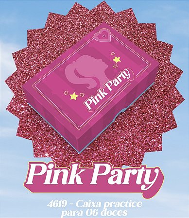 10 Caixas P/ (6 doces) Pink Party 4619 ( IDEIA )  Barbie