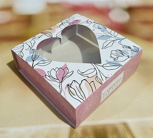 10 Caixa Gaveta C/ Visor Coração 9 Doces Love Leve  ID1690  ( IDEIA )