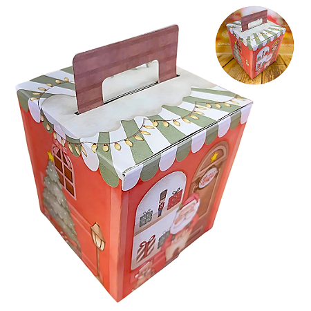 5 CAIXAS PARA PANETONE 250G VITRINE DE NATAL OUTLET - D24 122335