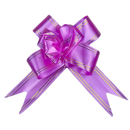 100 LAÇOS FACIL P/ PRESENTE ROSA GIGANTE 4,5 CM x 68 CM  (Ex)