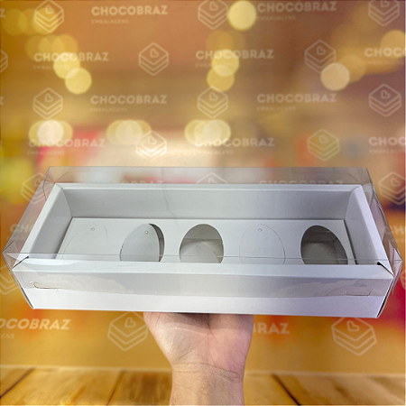 5 CAIXAS OVOS DE PASCOA DEGUSTACAO C/ MOLDURA 5X50G BRANCO - PASCOA ESSENCIAL 5316 (PÁSCOA IDEIA 2025)