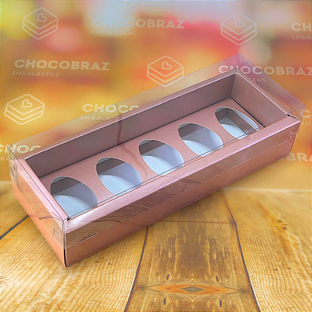 5 CAIXAS OVOS DE PASCOA DEGUSTACAO C/ MOLDURA 5X50G ROSE - PASCOA ESSENCIAL  5318  (PÁSCOA IDEIA 2025)