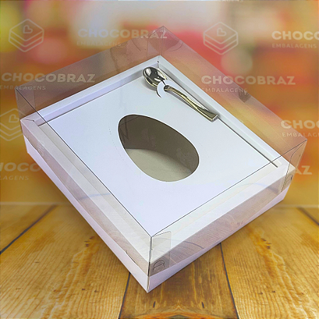 05 CAIXAS P/ OVO DE COLHER C/ MOLDURA AJUSTAVEL 250/350G BRANCO - PASCOA ESSENCIAL  5300  (PÁSCOA IDEIA 2025)