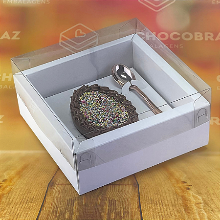 05 CAIXAS P/ OVO DE COLHER C/ MOLDURA AJUSTAVEL 100/150G BRANCO - PASCOA ESSENCIAL 5324   (PÁSCOA IDEIA 2025)