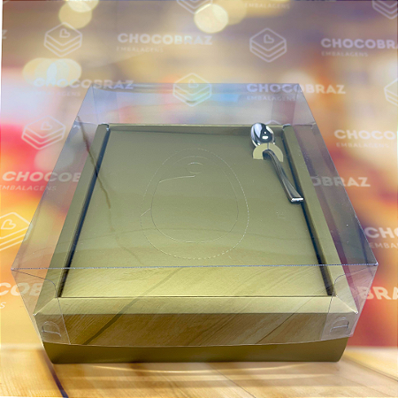 05 CAIXAS P/ OVO DE COLHER C/ MOLDURA AJUSTAVEL 250/350G OURO - PASCOA ESSENCIAL  5299  (PÁSCOA IDEIA 2025)