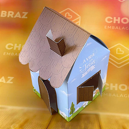 10 CAIXAS CASINHA - 8X8X13 CM -TEMPO DE PASCOA 5395 (PÁSCOA IDEIA 2025)