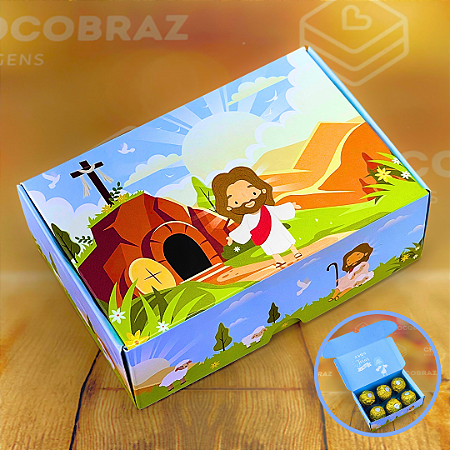 10 CAIXAS P/ 6 DOCES PRACTICE - 12X8X4 CM - TEMPO DE PASCOA 5393  (PÁSCOA IDEIA 2025)