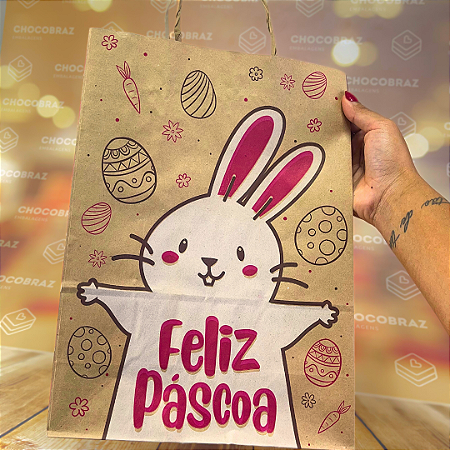 10 SACOLAS  ECO P MAGENTA - 25X12X34 CM - PASCOA DIVERTIDA 5335 (PÁSCOA IDEIA 2025)