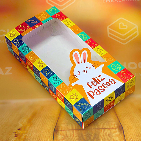 10 CAIXAS P/ TABLETE G -  16,5X8,5X3 CM PASCOA DIVERTIDA 5366 (PÁSCOA IDEIA 2025)