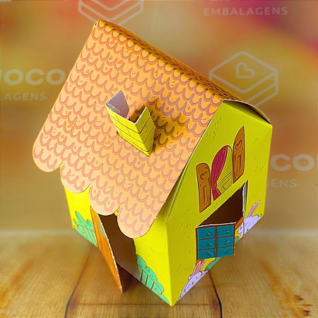 10 CAIXAS CASINHA - 8X8X13 CM PASCOA DIVERTIDA  5362 (PÁSCOA IDEIA 2025)