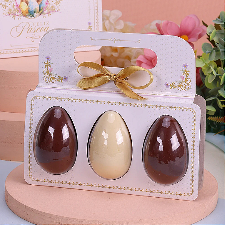 10 CINTA COM BLISTER 3 MINI OVOS PÁSCOA REQUINTE 4882  ( PASCOA JANGO 2025 ) 4874