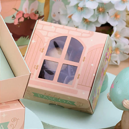 10 CAIXA PARA 1 MINI OVO 50G OU 4 DOCES DELICADEZA PÁSCOA 4559 (PASCOA JANGO OUTLET)