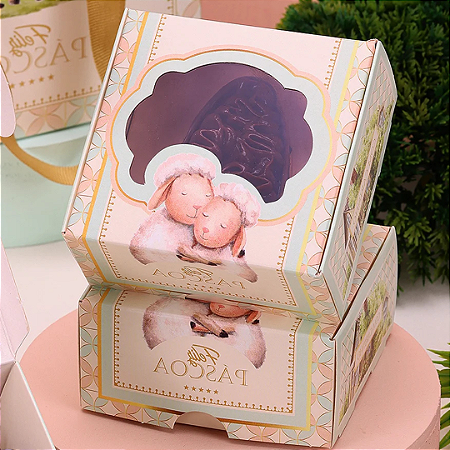 10 CAIXA PARA 1 MINI OVO 50G OU 4 DOCES PASTOREIO PÁSCOA 4561 ( PASCOA JANGO 2025 )