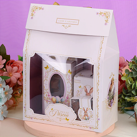 10 SACOLA COM VISOR REQUINTE  PASCOA 4791 ( PASCOA JANGO 2025 )