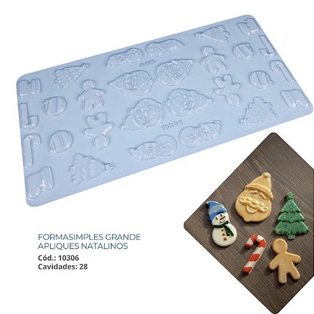 Forma Bwb Simples Grande Apliques de natal natalinos 10306  (Bwb Placa)