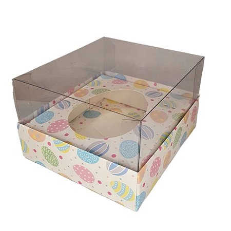 05 CAIXA PARA OVO DE 100G ESTAMPA BRANCO, 11X12X7 ASSK