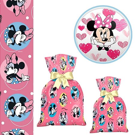 40 SACOLINHA  MINNIE YOU SURPRESA  20x29 CROMUS