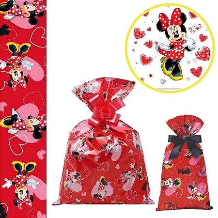 40 SACOLINHA MINNIE LOVE SURPRESA  20x29 CROMUS