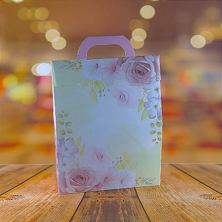 10 CX MALETA VERTICAL  DIA DAS MÃES ROSAS 19X8,5X24,5cm 5528 (IDEIA MÃES 2025)