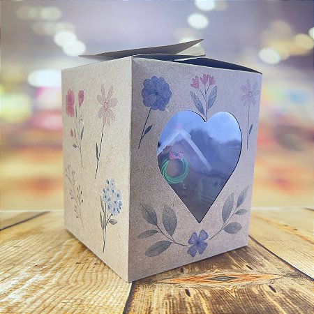 10 CAIXA 10X10X12 cm POP UP COM VISOR DIA DAS MÃES FLORES DO CAMPO   5462 (IDEIA MÃES 2025)