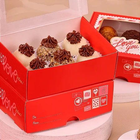 10 CAIXA PARA 6 DOCES LOVE YOU ( MÃES E NAMORADOS JANGO 2025 )