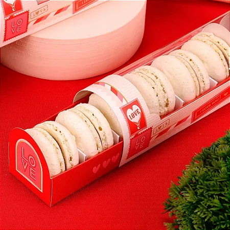 10 CAIXA PARA MACARONS LOVE YOU 5037 ( NAMORADOS JANGO 2025 )