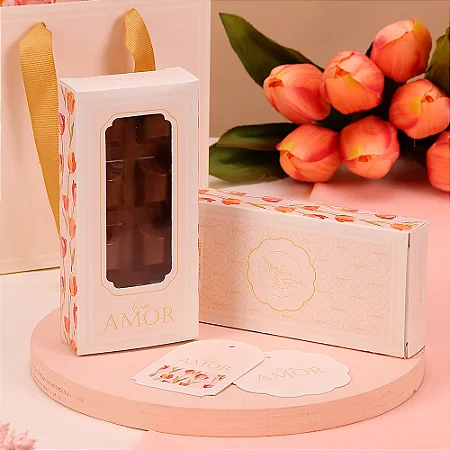 10 CAIXA PARA BARRA 150G TULIPAS ( MÃES E NAMORADOS JANGO 2025 )