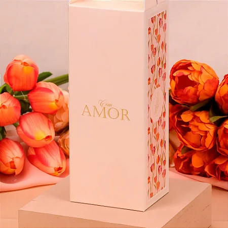 10 CAIXA PRESENTE 8X6,5X20CM TULIPAS ( MÃES E NAMORADOS JANGO 2025 )