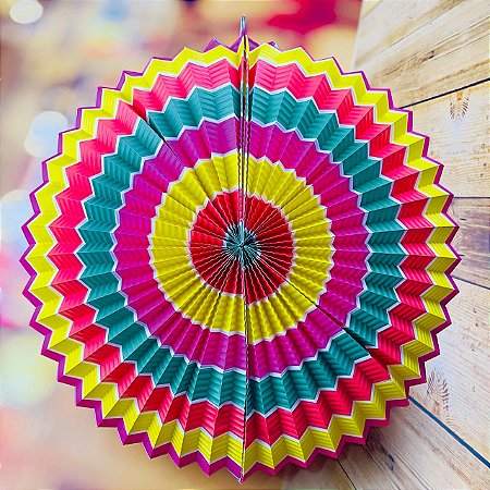 1 DECORAÇÃO LANTERNA COLORIDA 40CM 6132-35 FESTA JUNINA 2025  (EX)