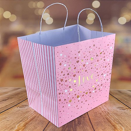 05 SACOLA  DIA DOS NAMORADOS M LOVE 22X15X24 cm  5488 (IDEIA NAMORADOS 2025)