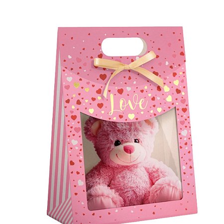 10 SACOLA MALETA COM VISOR DIA DOS NAMORADOS LOVE 26X19X9cm  5503 (IDEIA NAMORADOS 2025)