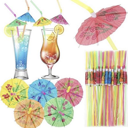 10 CANUDO GUARDA-CHUVA FLEX 24 cm MISTO (Strawplast)