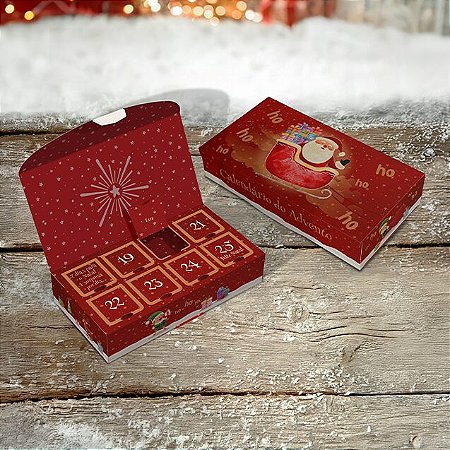 10 CAIXA NATAL CALENDÁRIO P/8 DOCES 20X11X4 5602 (NATAL 2025 IDEIA)