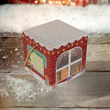 10 CAIXA MINI PANETONE C/ VISOR E ALCA 10X10X10 - CONTO DE NATAL 5605 (NATAL 2025 IDEIA)