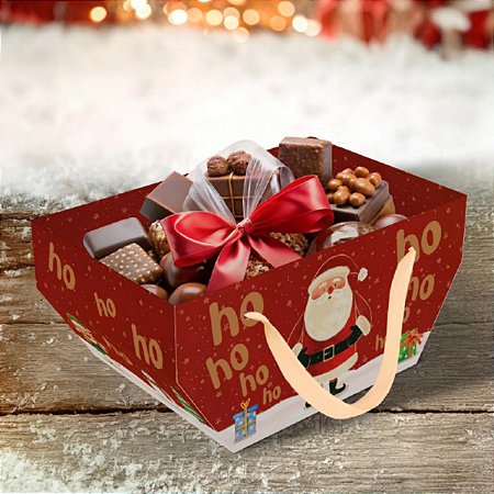 10 CESTA DE NATAL 25X16X12 - CONTO DE NATAL 5633 (NATAL 2025 IDEIA)