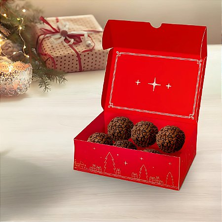10 CAIXA P/ 06 DOCES - NATAL LUZ 5681 (NATAL 2025 IDEIA)