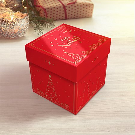 10 CAIXA MINI PANETONE HOT STAMPING 10X10X10 5673 (NATAL 2025 IDEIA)