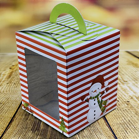 5 CAIXAS P/ PANETONES 100G NATAL DIVERTIDO OUTLET - D26 122306