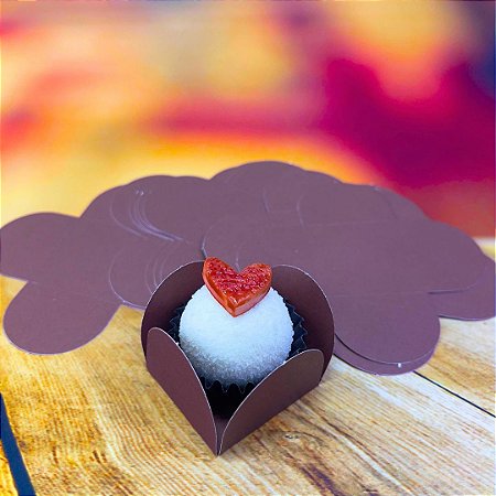 50 Forminhas Mocha Mousse Para Doces 4 Pétalas 3,3X3,3X2,5 121.63 (Nc Toys Simples)