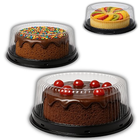 50 EMBALAGENS P/ BOLO E TORTA 50M PRETA 1,5KG CHOCOBRAZ