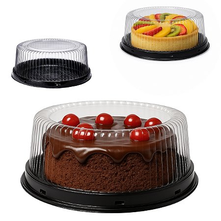 100 EMBALAGENS P/ BOLO E TORTA 32M PRETA 750G CHOCOBRAZ