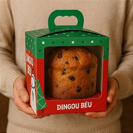 10 CAIXA PANETONE COM BERÇO 350G/500G COM VISOR NATAL FLORK NT163 (JR) OUTLET