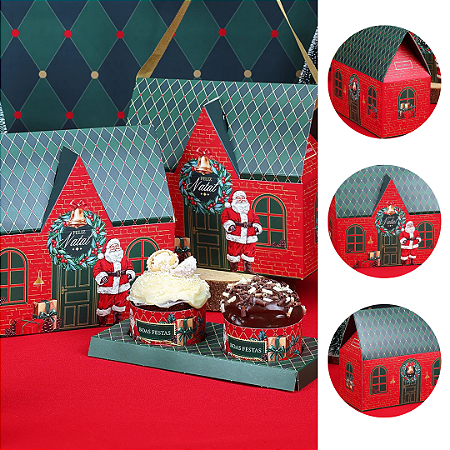 5 CASINHA PARA 2 MINI PANETONES VINTAGE 5164 ( JANGO NATAL 2025 )