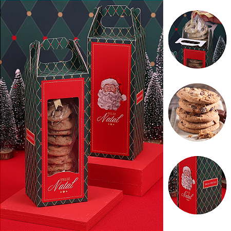 10 CAIXA PARA PRESENTE NATAL 8X6,5X20CM VINTAGE 5248 ( JANGO NATAL 2025 )