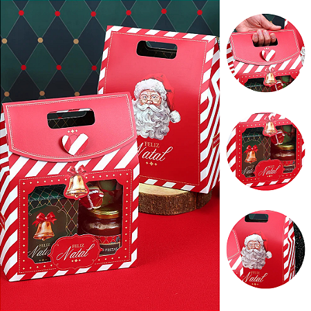 10 SACOLA  NATAL COM VISOR MÉDIA  VINTAGE 5129 ( JANGO NATAL 2025 )