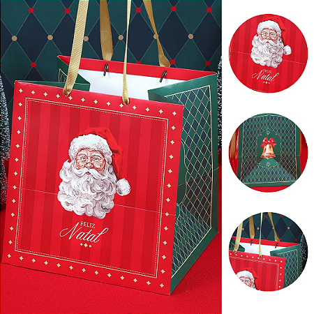 10 SACOLA NATAL GRANDE VINTAGE 5049 ( JANGO NATAL 2025 )