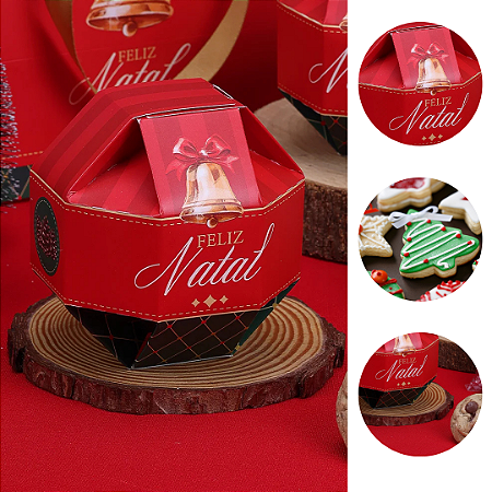 10 EMBALAGEM BOLINHA NATAL VINTAGE 5345 ( JANGO NATAL 2025 )